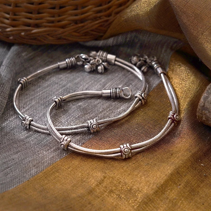 Jewelry Clearance Event – Stock Up Before It's Over Teejh Chirasvi Silver Oxidised Anklets Jewelry Clearance Event – Stock Up Before It's Over Teejh Chirasvi Silver Oxidised Anklets