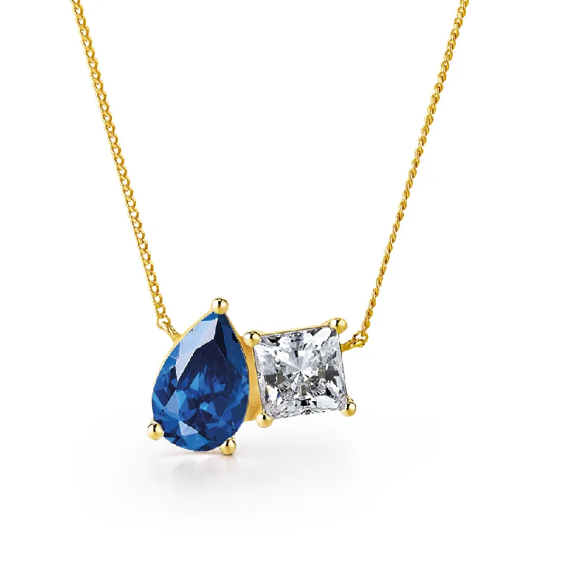 Beautiful Jewelry, Breathtaking Discounts – Hurry In Toi et Moi Tru-Sapphire and Princess Necklace Beautiful Jewelry, Breathtaking Discounts – Hurry In Toi et Moi Tru-Sapphire and Princess Necklace