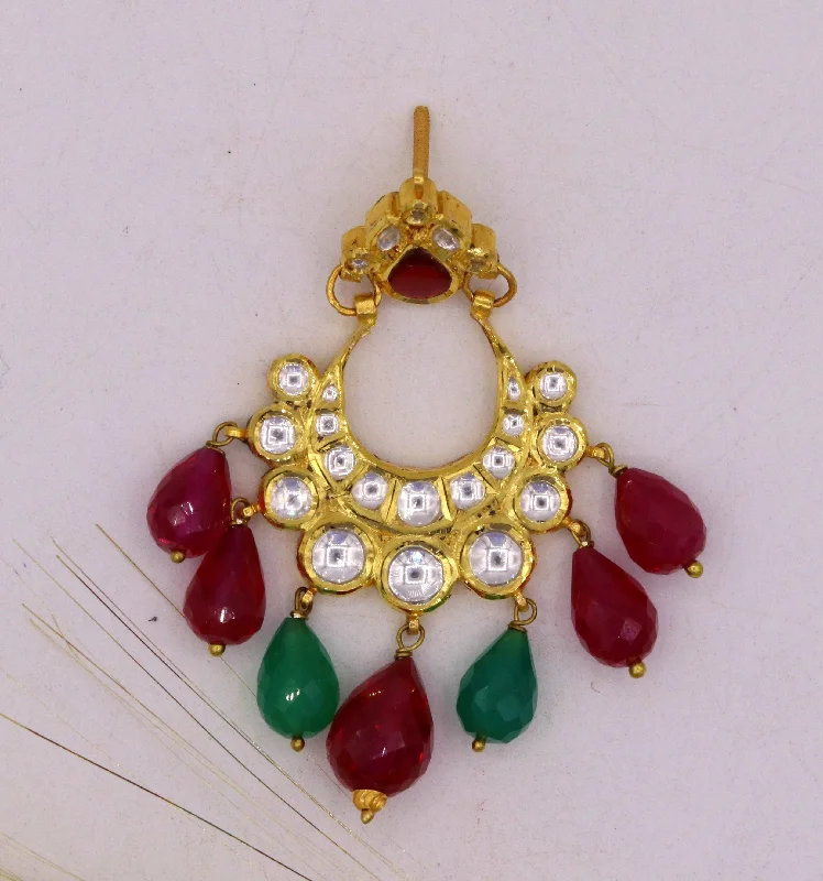 Buy More, Save More On Stunning Jewelry Pieces Traditional design 22k yellow gold handmade earring pair fabulous kundan jadau earring dangling with color stone women's jewelry Buy More, Save More On Stunning Jewelry Pieces Traditional design 22k yellow gold handmade earring pair fabulous kundan jadau earring dangling with color stone women's jewelry