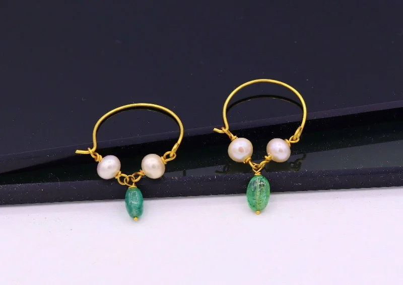 Versatile Layering Jewelry For Effortless Chic Vintage antique design handmade 18k yellow gold hoop earrings bali from rajasthan india best for girls Versatile Layering Jewelry For Effortless Chic Vintage antique design handmade 18k yellow gold hoop earrings bali from rajasthan india best for girls