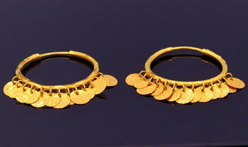 Timeless Jewelry, Timeless Savings – Don't Wait Vintage design handmade yellow gold earring hoop fabulous traditional women's tribal jewelry from rajasthan India Timeless Jewelry, Timeless Savings – Don't Wait Vintage design handmade yellow gold earring hoop fabulous traditional women's tribal jewelry from rajasthan India