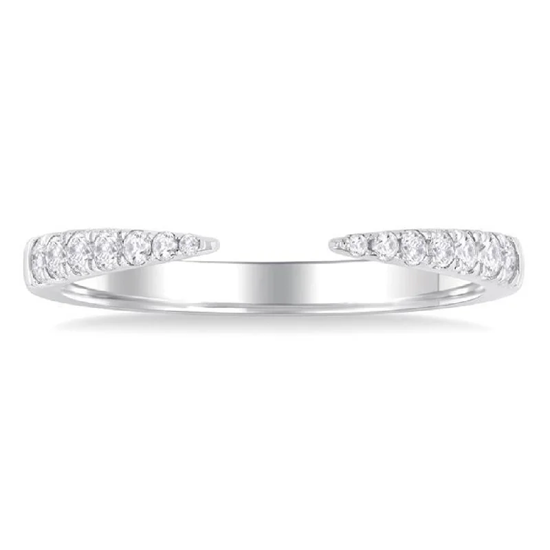 Exclusive Online Discounts On Stylish Jewelry 10K White Gold Open Claw Natural Diamonds Ring