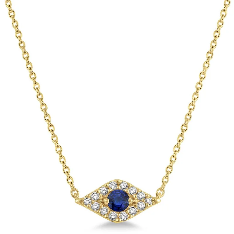 Jewelry Sale – Exclusive Styles At Lower Prices 10K Yellow Gold Evil Eye Sapphire And Diamond Necklace Jewelry Sale – Exclusive Styles At Lower Prices 10K Yellow Gold Evil Eye Sapphire And Diamond Necklace