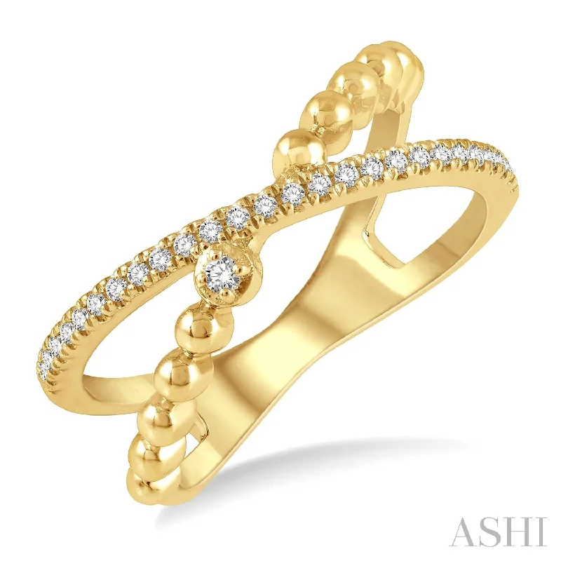 Last Chance To Shop High-End Jewelry At Markdown Prices 14 Karat Yellow Gold DIamond Criss Cross Ring Last Chance To Shop High-End Jewelry At Markdown Prices 14 Karat Yellow Gold DIamond Criss Cross Ring