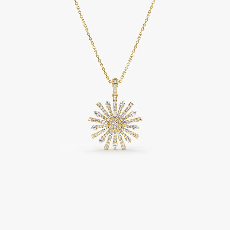 High-End Sparkle, Low-End Prices – Shop Now 14k Baguette Diamond Unique Necklace