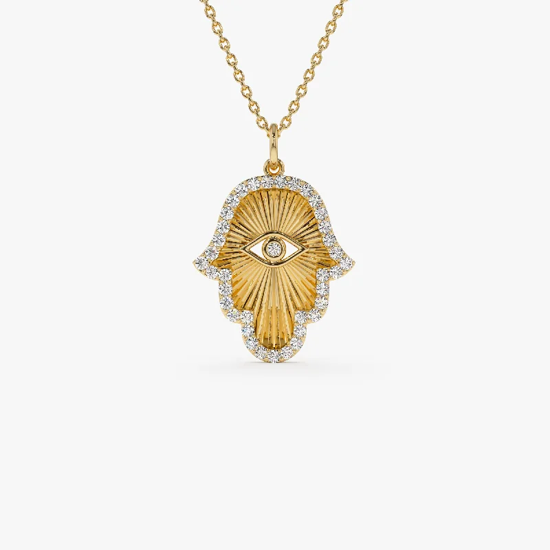 Flash Sale On Stunning Jewelry – Limited Stock Available 14k Diamond Hamsa & Evil Eye Hand of Fatima Necklace Flash Sale On Stunning Jewelry – Limited Stock Available 14k Diamond Hamsa & Evil Eye Hand of Fatima Necklace