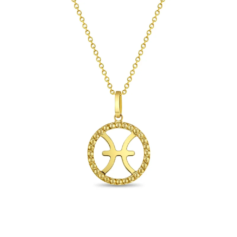 Exclusive Jewelry Sale – Shine For Less 14k Gold Zodiac Medal Women's Pendant/Necklace