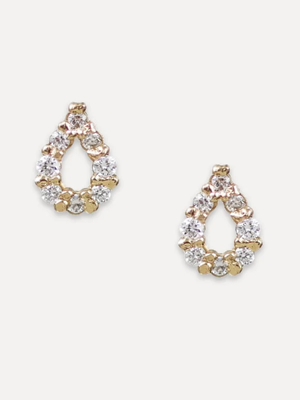 Last Chance To Shop High-End Jewelry At Markdown Prices 14K Open Teardrop Pavé Diamond Studs Last Chance To Shop High-End Jewelry At Markdown Prices 14K Open Teardrop Pavé Diamond Studs