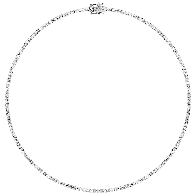 Get The Sparkle You Love At Prices You Adore 14K White Gold Lab Grown Diamond Riviera Necklace Get The Sparkle You Love At Prices You Adore 14K White Gold Lab Grown Diamond Riviera Necklace