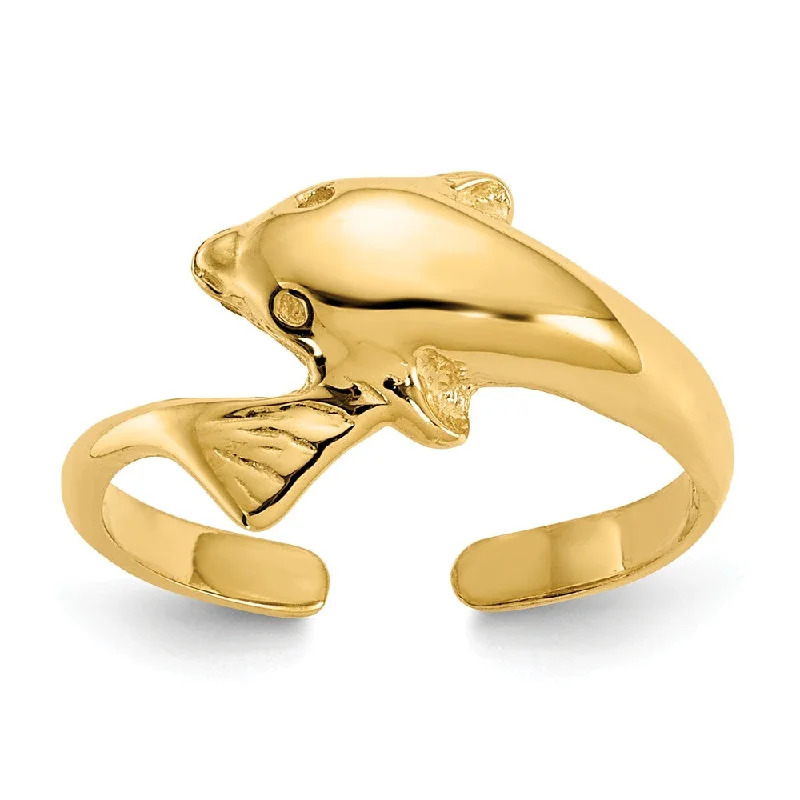Personalized Jewelry Sale – Unique Pieces At Great Prices 14k Yellow Gold 8mm Polished Dolphin Toe Ring Personalized Jewelry Sale – Unique Pieces At Great Prices 14k Yellow Gold 8mm Polished Dolphin Toe Ring