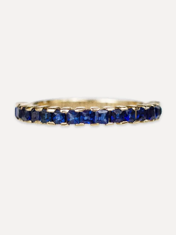 14K Blue Sapphire Parker Band