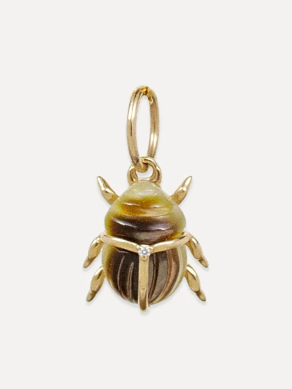 Premium Jewelry, Premium Discounts – Act Fast 14K Cat's Eye Scarab Charm