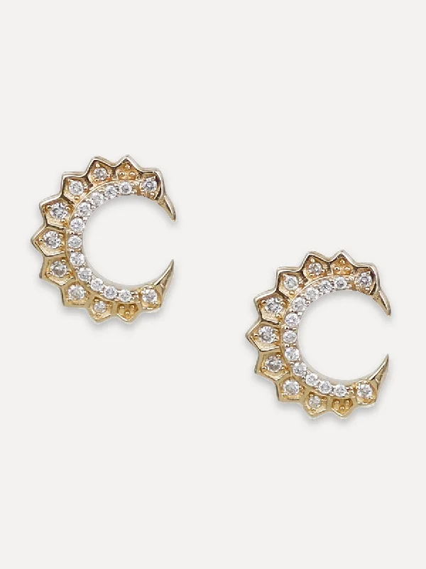 Timeless Jewelry Styles At Wallet-Friendly Prices 14K Decorative Diamond Crescent Studs Timeless Jewelry Styles At Wallet-Friendly Prices 14K Decorative Diamond Crescent Studs