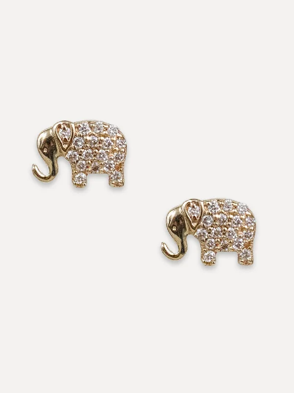Accessorize For Less – Luxury Jewelry At Affordable Prices 14K Diamond Elephant Studs Accessorize For Less – Luxury Jewelry At Affordable Prices 14K Diamond Elephant Studs