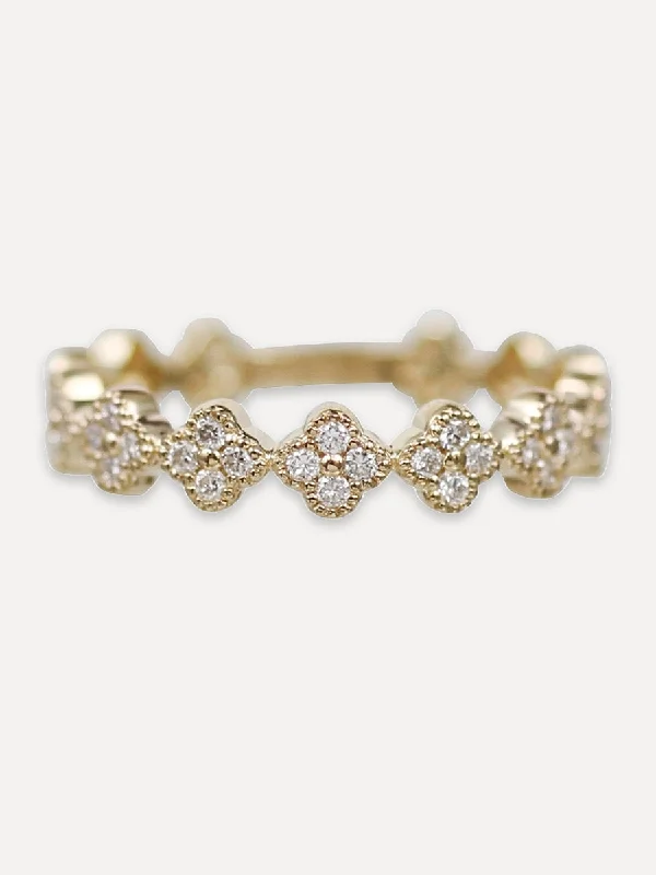Dazzle In Elegance With Our Biggest Jewelry Sale 14K Diamond Floret Band