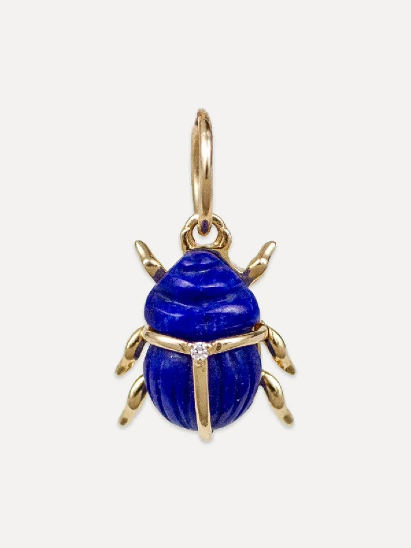 Final Call For Exquisite Jewelry At Reduced Rates 14K Lapis Scarab Charm