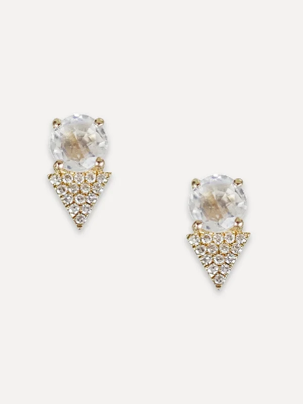 Elegant Jewelry At Unbeatable Prices – Shop Today 14K Moonstone & Diamond Triangle Studs Elegant Jewelry At Unbeatable Prices – Shop Today 14K Moonstone & Diamond Triangle Studs