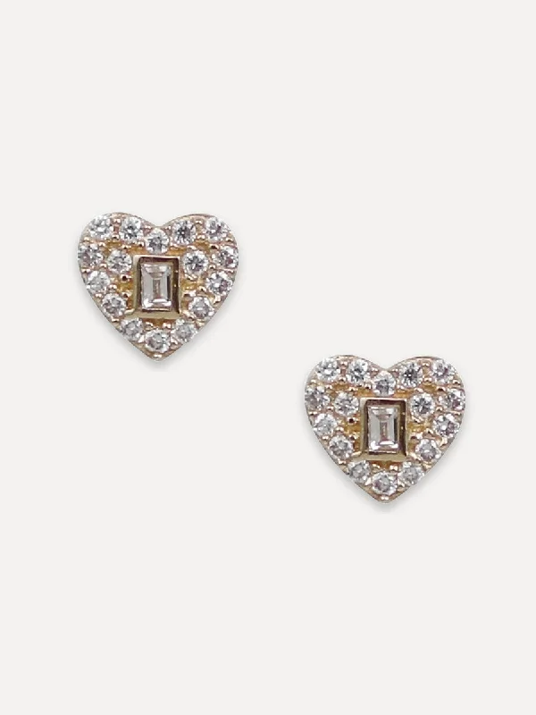 Your Dream Jewelry At Dream Prices – Shop Now 14K Pavé Diamond Heart Studs
