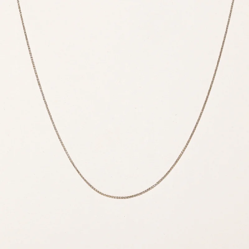 18k White Gold Wheat Chain | 18" |