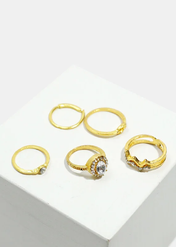 Exclusive Jewelry Markdowns – Limited-Time Offer 5-Piece Gemstone Toe Rings