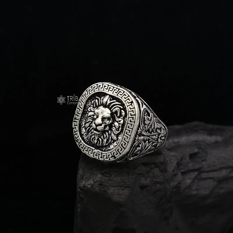 Huge Markdowns On Premium Jewelry Styles 92.5% sterling silver handmade king lion head face high quality unique ring band for gifting, stylish luxury lion ring sr708 Huge Markdowns On Premium Jewelry Styles 92.5% sterling silver handmade king lion head face high quality unique ring band for gifting, stylish luxury lion ring sr708