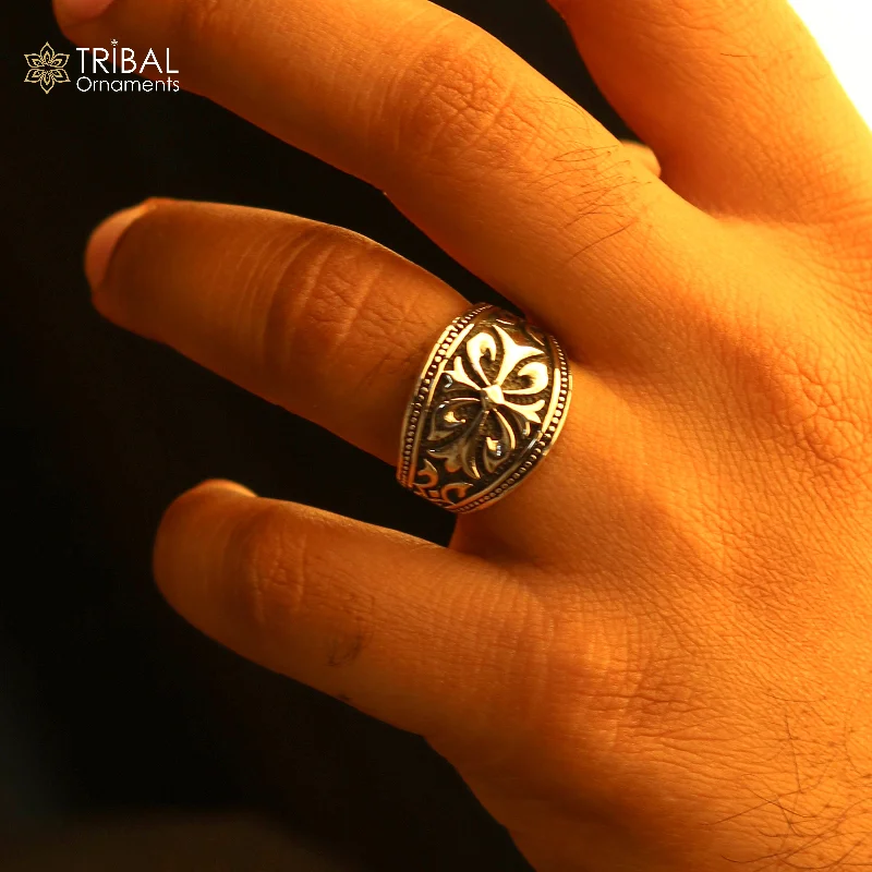 Limited-Time Jewelry Sale – Don't Miss Out On Dazzling Discounts 925 sterling silver flower design men's ring Jewelry sr752