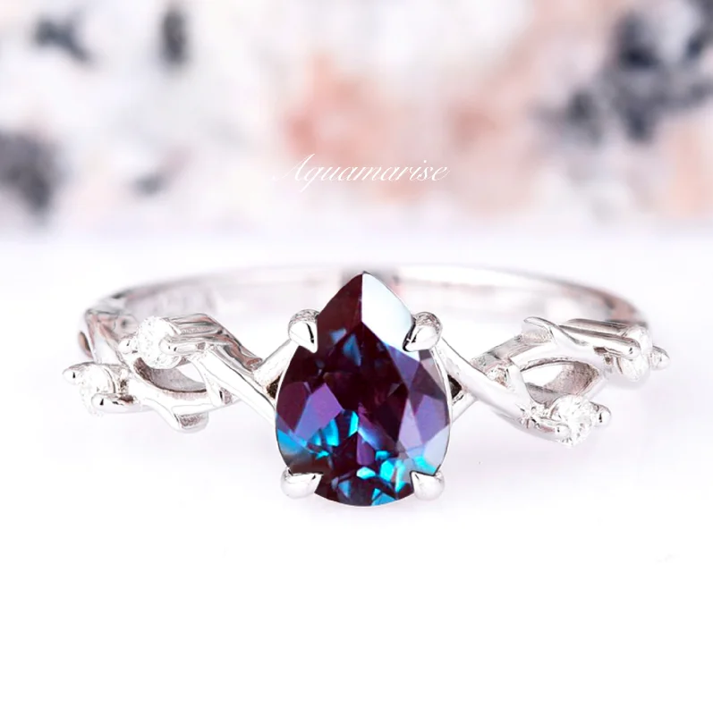 Exclusive Jewelry Bundles At Discounted Prices Twisted Vine Alexandrite Leaf Ring- 925 Sterling Silver Exclusive Jewelry Bundles At Discounted Prices Twisted Vine Alexandrite Leaf Ring- 925 Sterling Silver