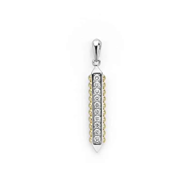 Anthem Two-Tone Diamond Bar Amulet