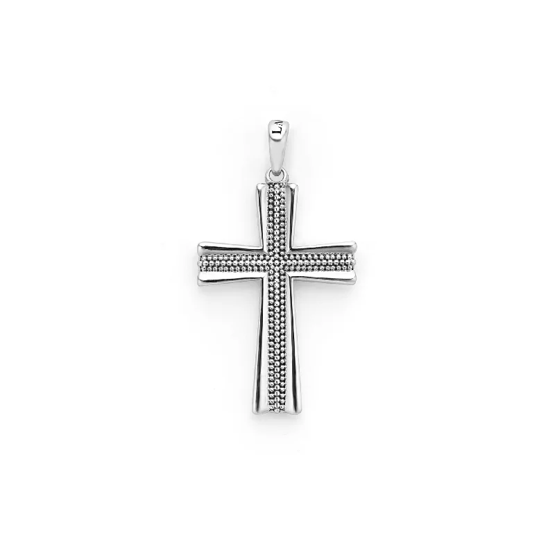 Anthem Caviar Beaded Cross Amulet