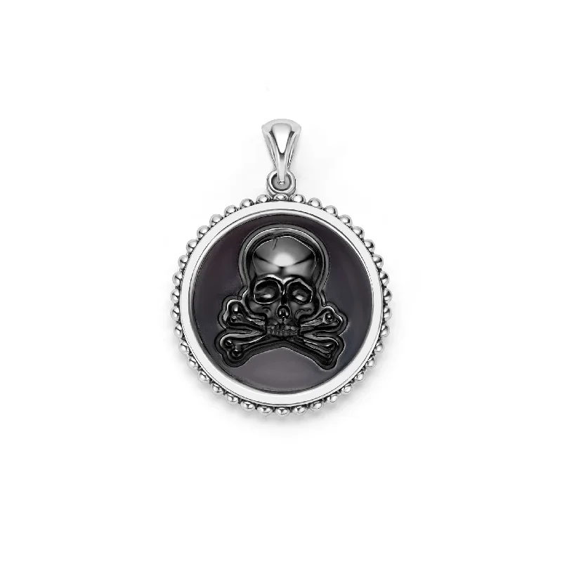 Exclusive Online Jewelry Sale – Don't Wait Anthem Black Agate Skull Crossbone Amulet Exclusive Online Jewelry Sale – Don't Wait Anthem Black Agate Skull Crossbone Amulet