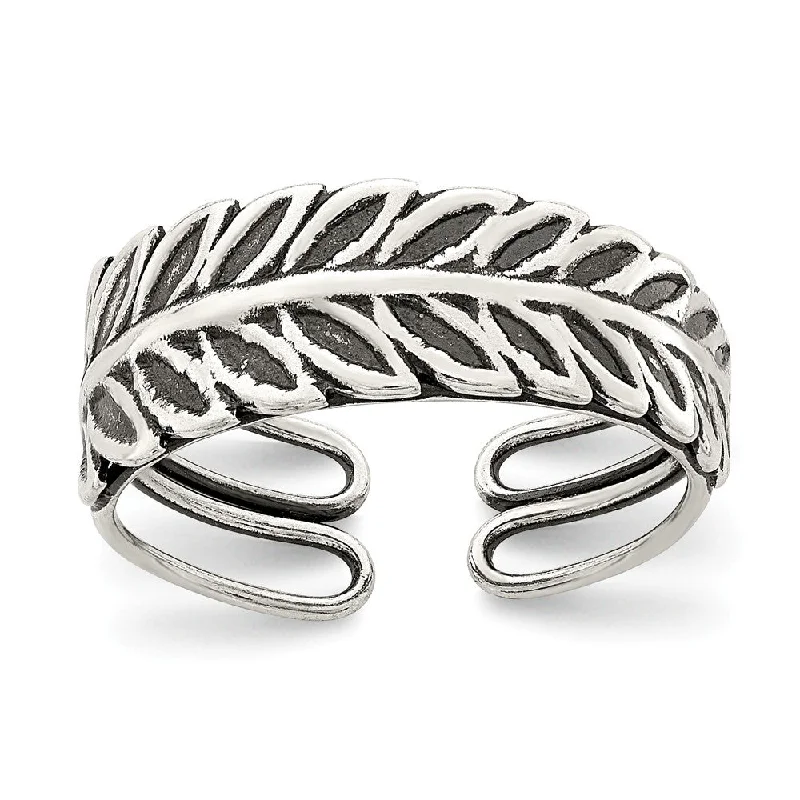 Sparkle For Less – Shop Jewelry Deals Now Antiqued, Fern Toe Ring in Sterling Silver Sparkle For Less – Shop Jewelry Deals Now Antiqued, Fern Toe Ring in Sterling Silver