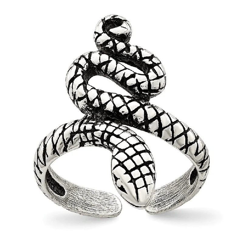 Unmissable Jewelry Discounts – Elevate Your Look For Less Antiqued Snake Toe Ring in Sterling Silver Unmissable Jewelry Discounts – Elevate Your Look For Less Antiqued Snake Toe Ring in Sterling Silver