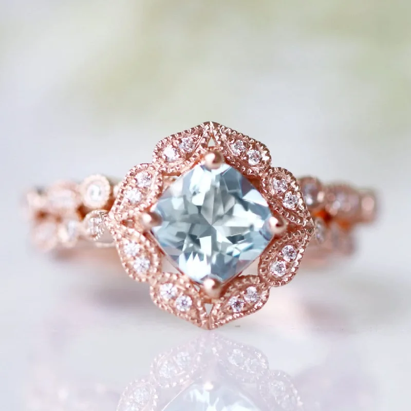 Last Chance To Shop High-End Jewelry At Markdown Prices Luxe Aquamarine Ring- 14k Rose Gold Vermeil Last Chance To Shop High-End Jewelry At Markdown Prices Luxe Aquamarine Ring- 14k Rose Gold Vermeil