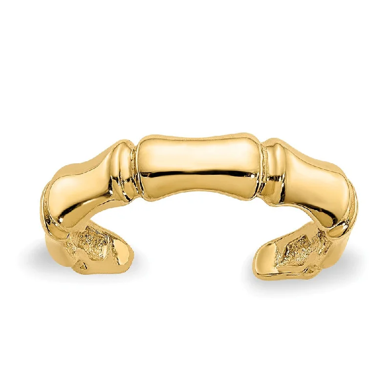 Grab Stylish Jewelry Before The Sale Ends 14k Yellow Gold Bamboo Inspired Toe Ring