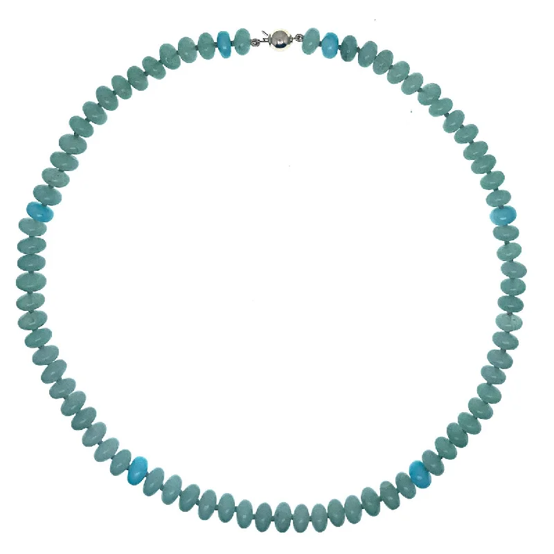 Beaded Aventurine and Amazonite Necklace