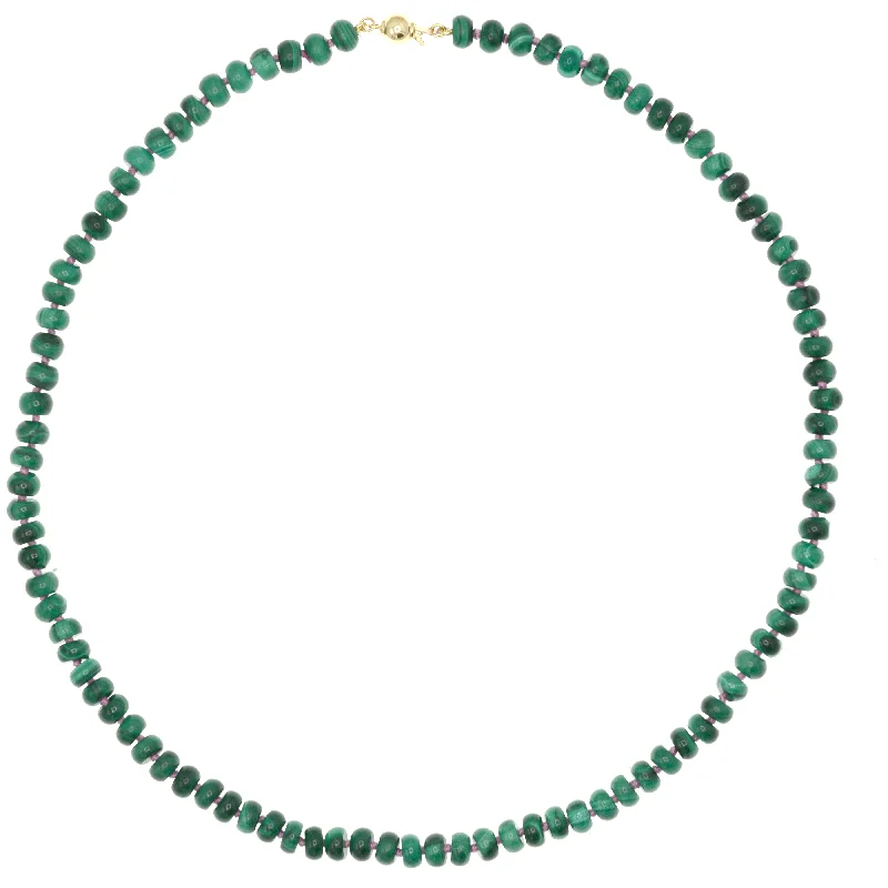 Beaded Malachite Necklace