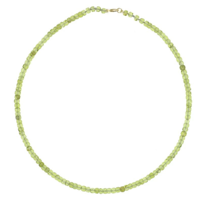 Beaded Mini Peridot Necklace