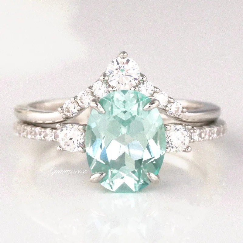 Fine Jewelry, Limited-Time Offers Available Bella Green Sapphire Ring Set- Sterling Silver Fine Jewelry, Limited-Time Offers Available Bella Green Sapphire Ring Set- Sterling Silver