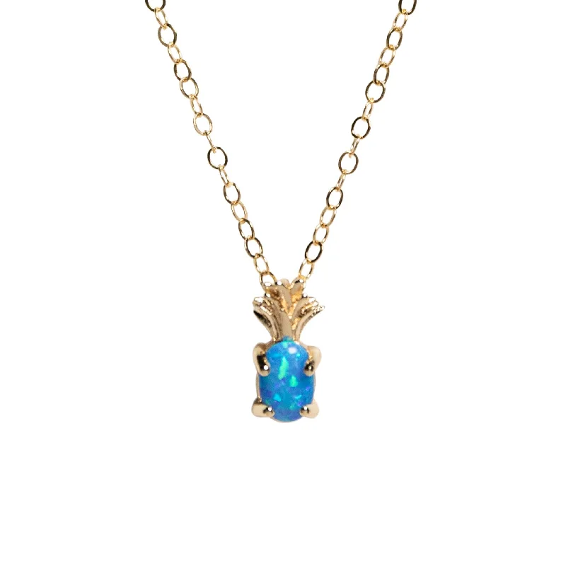 Premium Jewelry, Premium Discounts – Act Fast Blue Opal Pineapple Necklace
