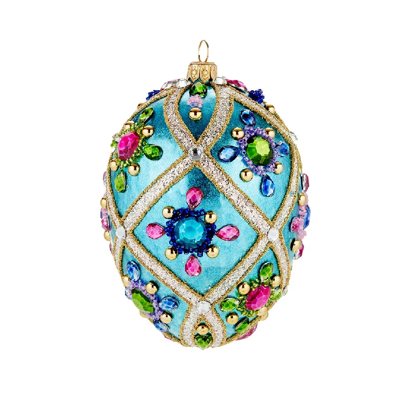 Exclusive Jewelry Offers – Shine For Less Blue & Purple Jeweled Egg Ornament