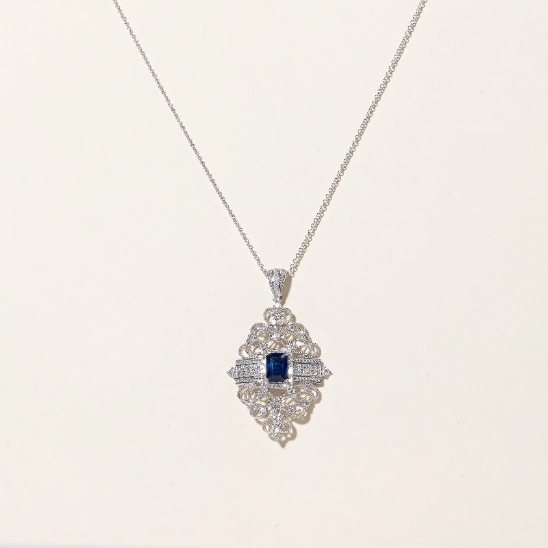 Affordable Luxury Jewelry – Style At A Great Price Blue Sapphire & Diamond Necklace | 1.20ct, 0.40ctw | 18" | Affordable Luxury Jewelry – Style At A Great Price Blue Sapphire & Diamond Necklace | 1.20ct, 0.40ctw | 18" |