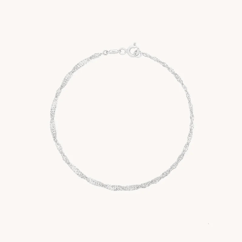 Affordable Elegance – Special Jewelry Sale Now Live Bold Astrid Chain Bracelet in Solid White Gold