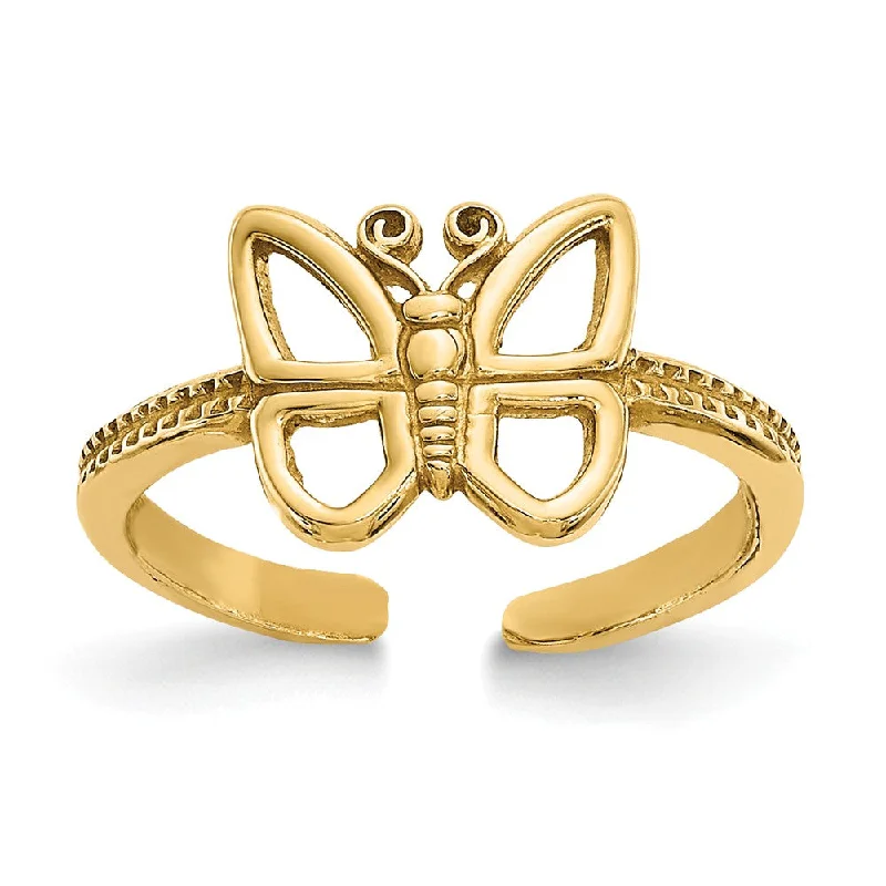 Affordable Elegance – Special Jewelry Sale Now Live Butterfly Toe 1mm Ring in 14 Karat Gold Affordable Elegance – Special Jewelry Sale Now Live Butterfly Toe 1mm Ring in 14 Karat Gold