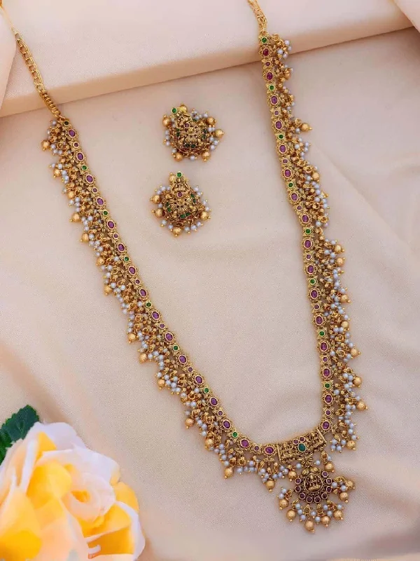 Dainty Floral Jewelry For Feminine Elegance Charming Gutta Pusalu Long Necklace
