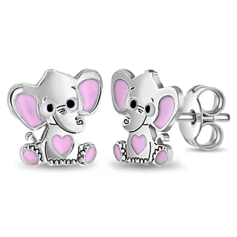 Children's Bashful Elephant Earrings