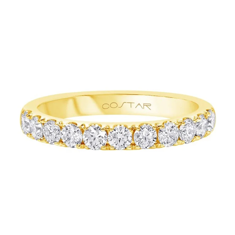 Big Discounts On Elegant Jewelry Collections CLASSIC YELLOW GOLD WEDDING BAND WITH 11 DIAMONDS, .75 CT TW Big Discounts On Elegant Jewelry Collections CLASSIC YELLOW GOLD WEDDING BAND WITH 11 DIAMONDS, .75 CT TW