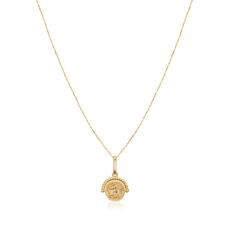 Coin Fine Chain Necklace (Gold)