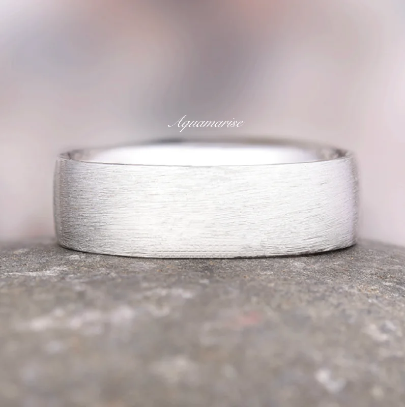Fashion-Forward Jewelry At Incredible Prices Minimalist Brushed Matte Wedding Band- 6MM 925 Sterling Silver Fashion-Forward Jewelry At Incredible Prices Minimalist Brushed Matte Wedding Band- 6MM 925 Sterling Silver