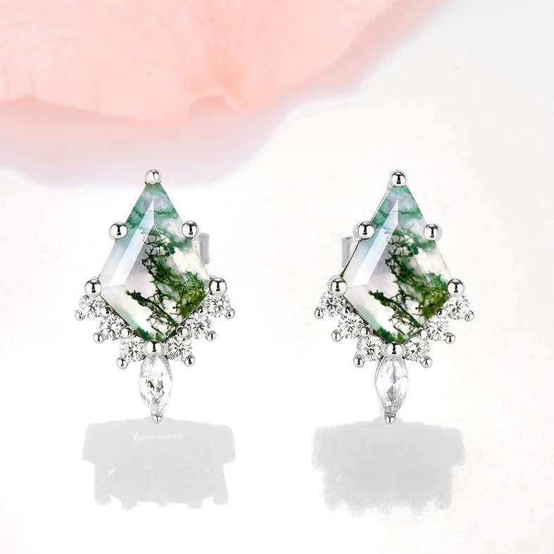 Luxury Meets Affordability – Jewelry Sale Now Live Skye Kite™ Kite Green Moss Agate Stud Earring- Sterling Silver Luxury Meets Affordability – Jewelry Sale Now Live Skye Kite™ Kite Green Moss Agate Stud Earring- Sterling Silver