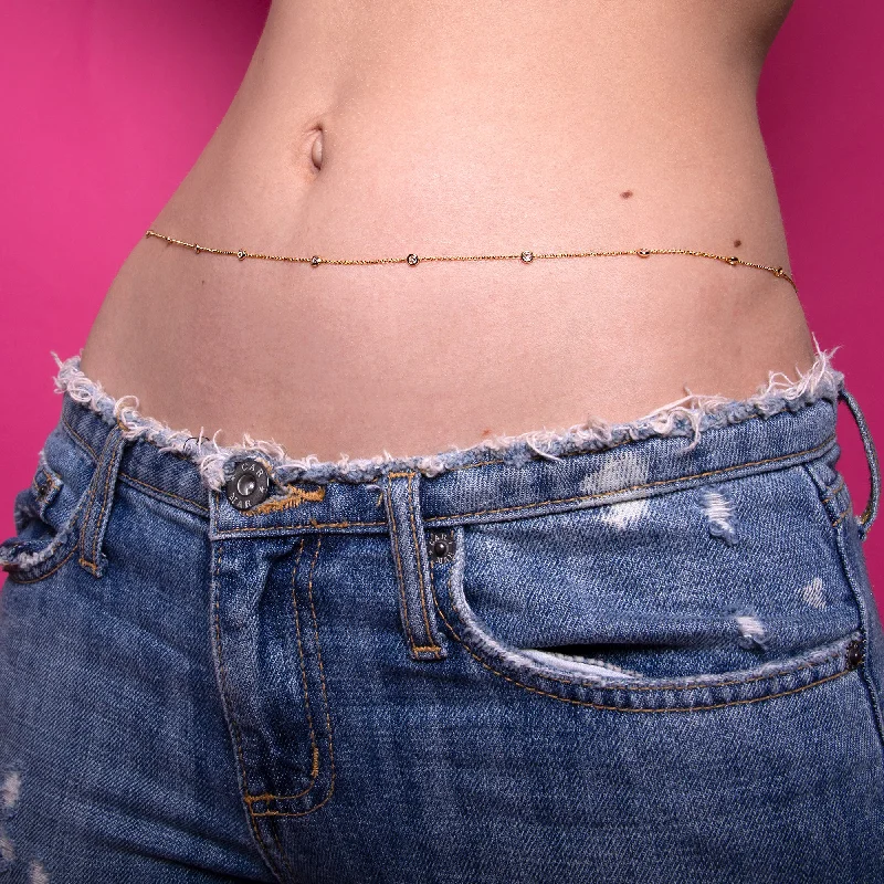 Dainty Crystal Belly Chain